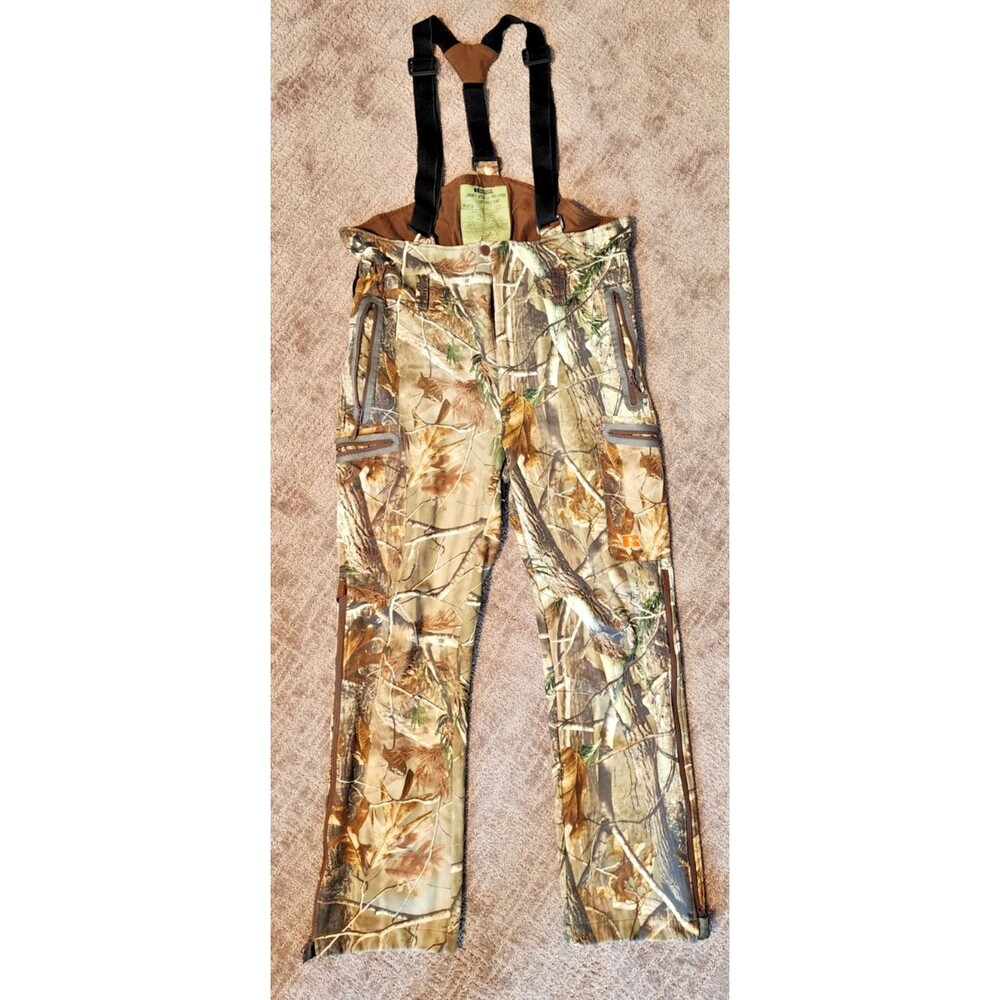 Russell Outdoors L4 APXG2 2 Layer Soft Shell L Pants Suspenders Mossy Oak CAMO